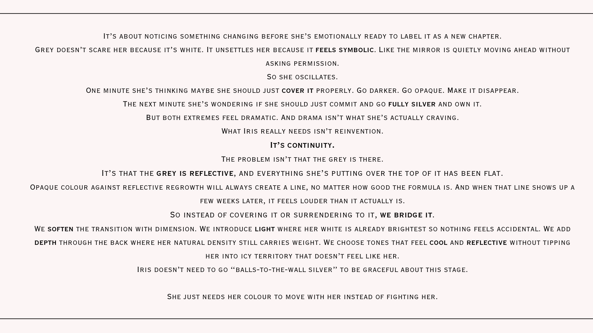 Iris — bridging the line — page preview, blurred to protect the content